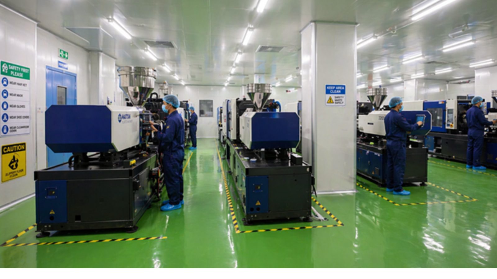 Injection molding hall at the Faisalabad facility